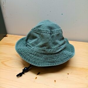 Green Bucket Hat With Strap